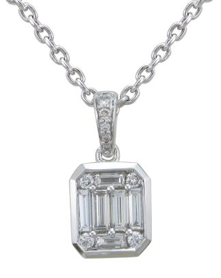 18ct White Gold Diamond Pendant