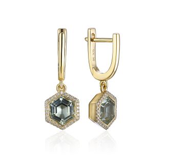 Green Amethyst Earrings