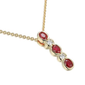 Diamond and Ruby Pendant