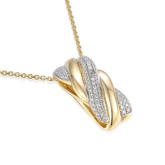 9ct Yellow Gold Diamond Pendant