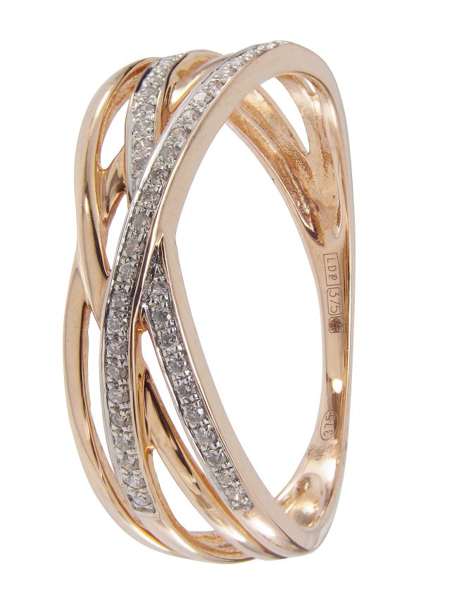 9ct Rose Gold Diamond Ring